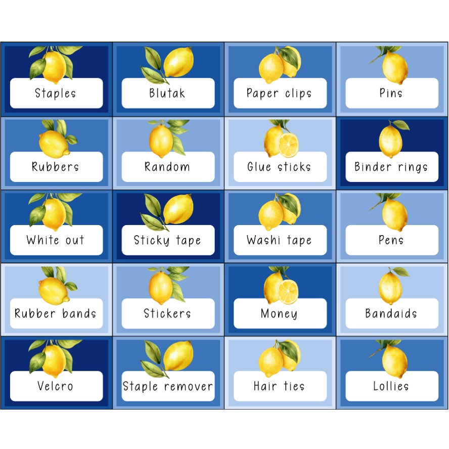 Toolbox Labels Italian Summer - Top Teacher