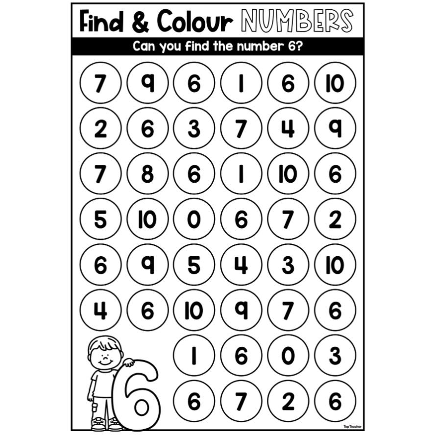 Find Colour Number 6 Worksheet Top Teacher find-colour-number-6-worksheet-top-teacher
