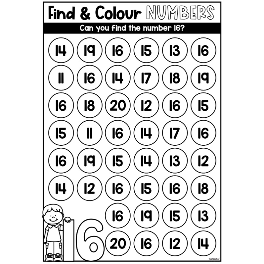 find-colour-number-16-worksheet-top-teacher