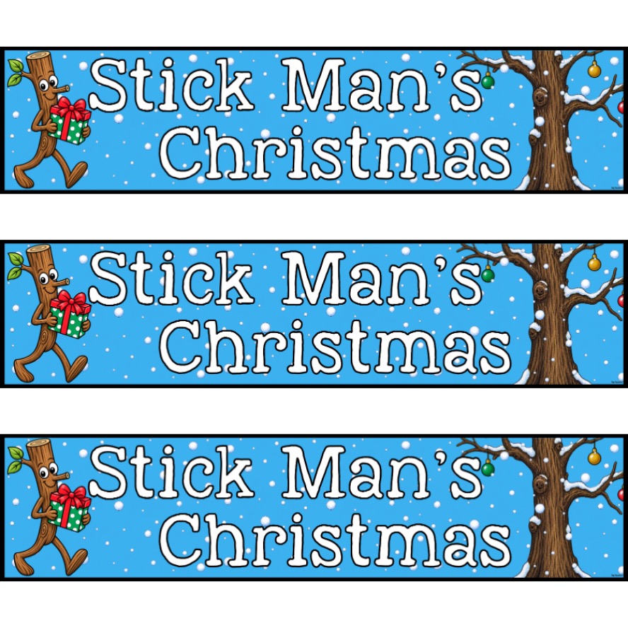 Stick Figure Images Stick Man Display Banner - Top Teacher