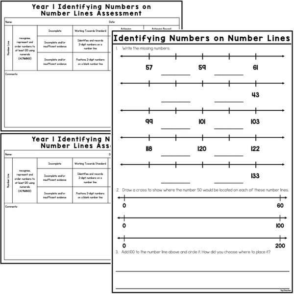 Recognising Numbers Numeracy Assessment: Year 1 - Top Teacher