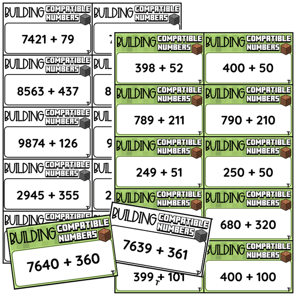 Addition Strategies: Building Compatible Numbers Game - Top Teacher