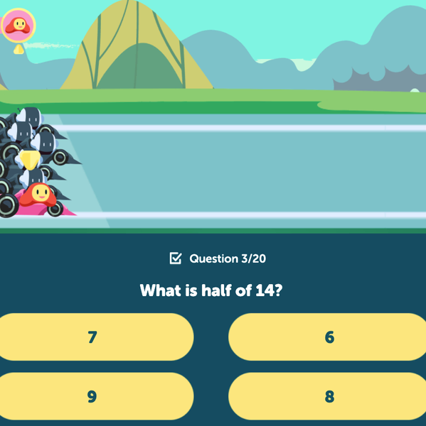 Halving Numbers LET’S RACE - Top Teacher