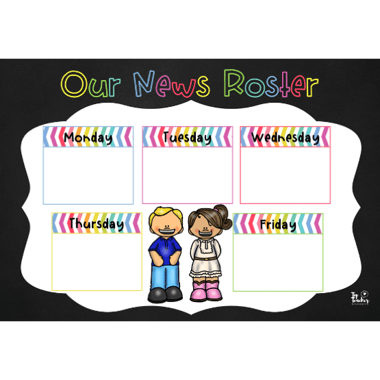 News Roster Chalkboard - Top Teacher