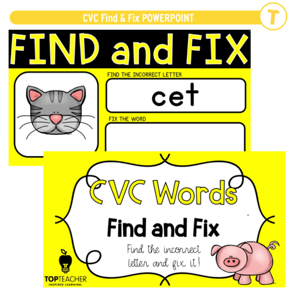 CVC Find & Fix POWERPOINT - Top Teacher