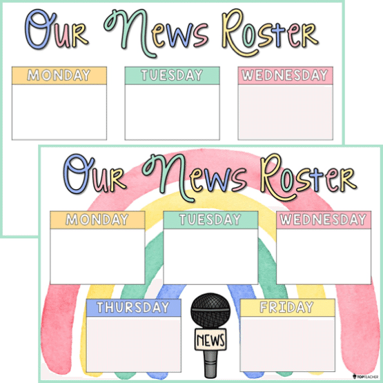 News Roster Rainbow - Top Teacher