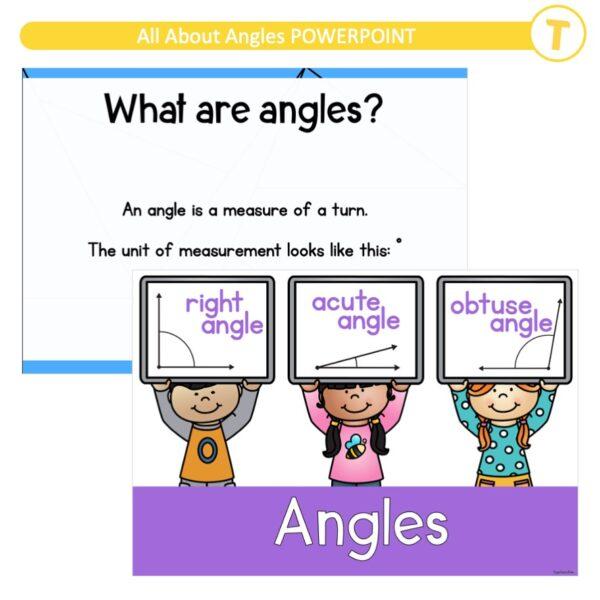 Year 3 Angles Animated Powerpoint Presentation And Worksheets
