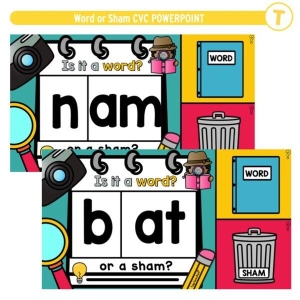 Word or Sham CVC POWERPOINT - Top Teacher
