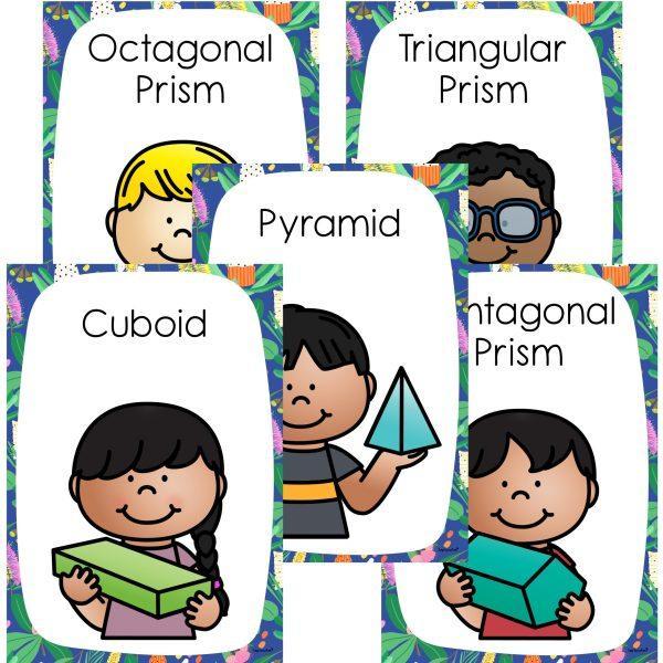2D Shape Property Posters Let’s Bloom Print - Top Teacher
