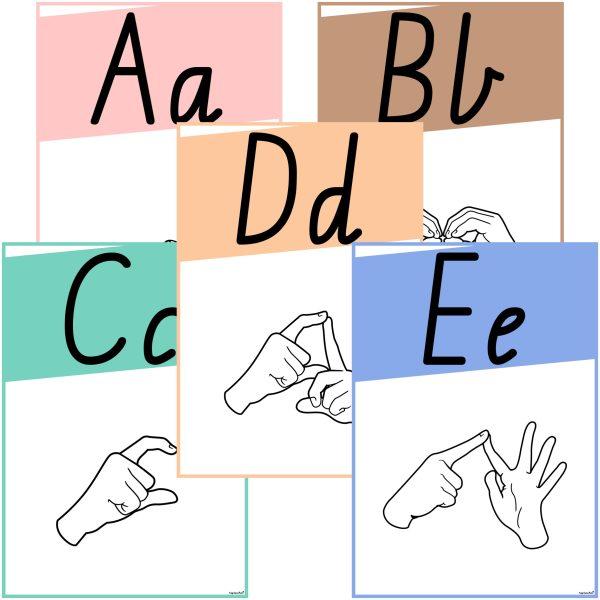 Auslan Alphabet Posters Juguli - Top Teacher