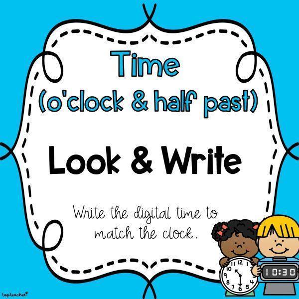 Time: Analog to Digital (O’Clock) Look & Write POWERPOINT - Top Teacher