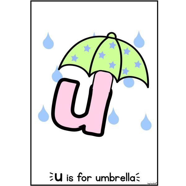 Alphabet Craft Printable Template: Letter U - Top Teacher
