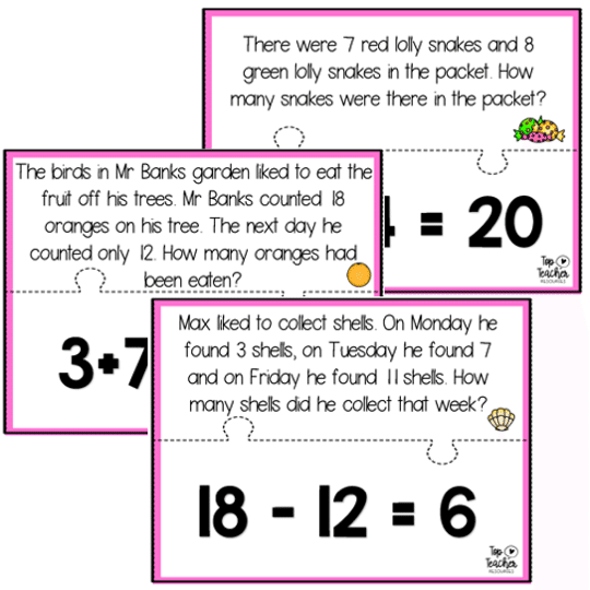 Word Problem Puzzles - Top Teacher