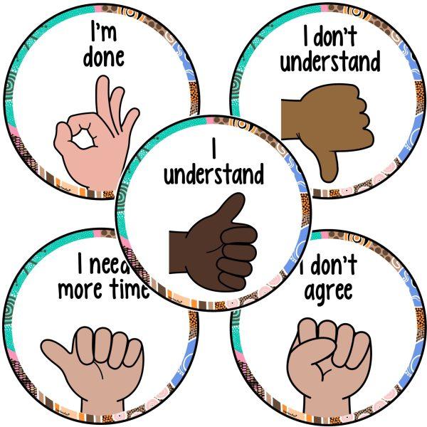 Hand Signals Display Juguli - Top Teacher