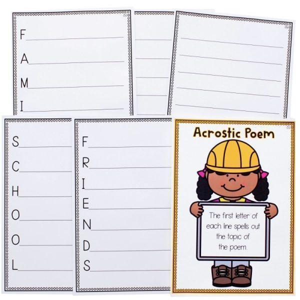 Acrostic Poetry Poster & Templates - Top Teacher