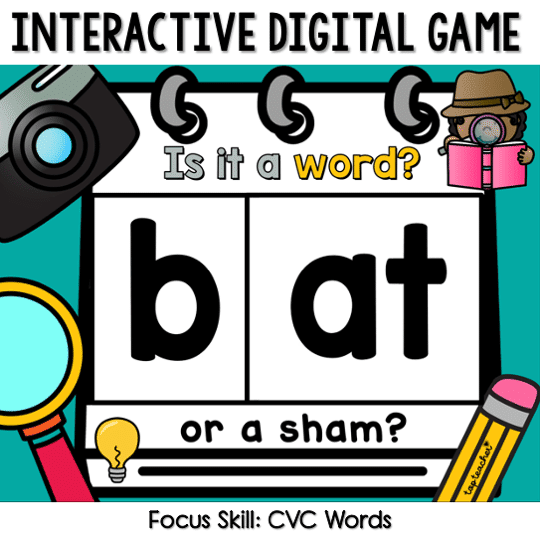 Word or Sham CVC POWERPOINT - Top Teacher