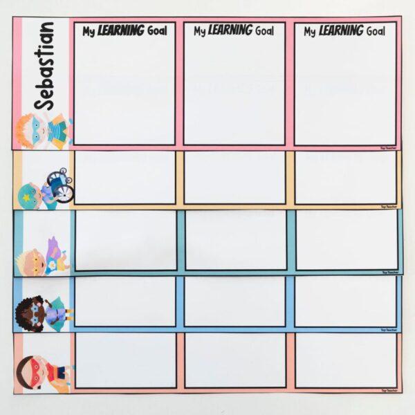 Learning Goal 3 Cards Hero Kids - Top Teacher