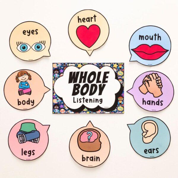 Whole Body Listening Display Hero Kids - Top Teacher
