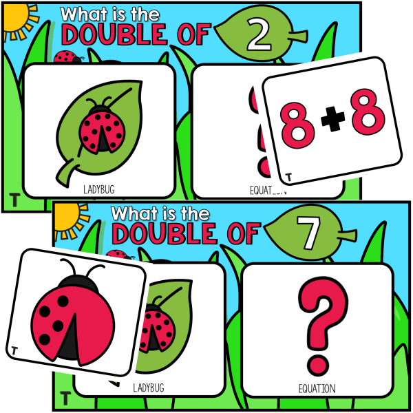 Doubling Task Cards: Double Ladybugs - Top Teacher