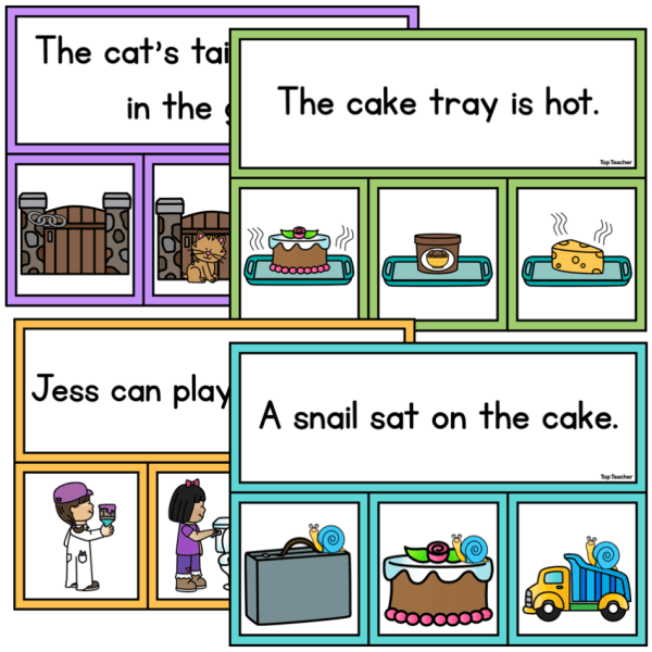 Sentence Peg Cards: /ie/ - Top Teacher