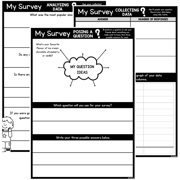 My Survey: Data Collection & Graphing Activity - Top Teacher