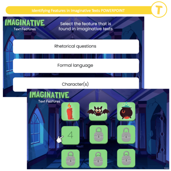Identifying Features in Imaginative Texts POWERPOINT - Top Teacher