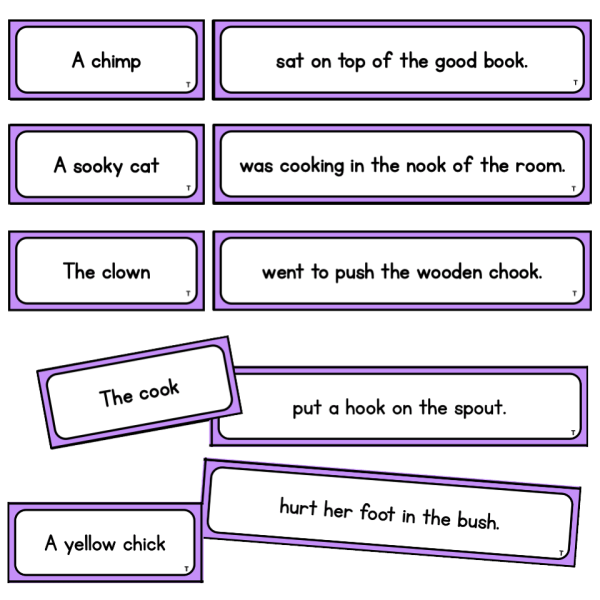 Phonics Sentence Builder Sound: /oo/ (book) - Top Teacher