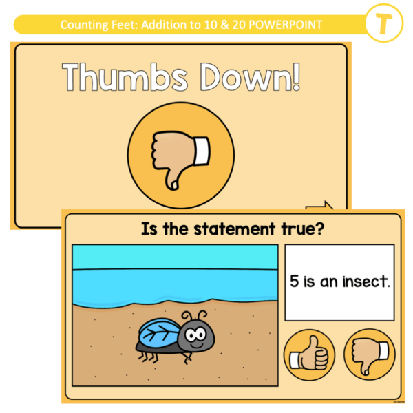 Counting Feet: Addition to 10 & 20 POWERPOINT - Top Teacher