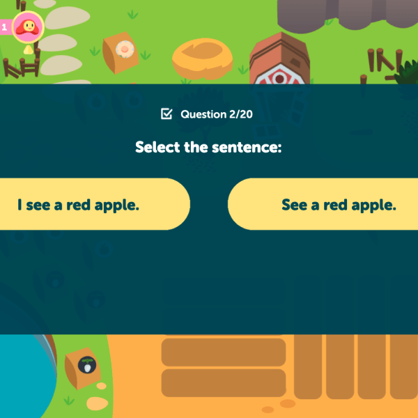 Select the Sentence LET’S FARM - Top Teacher