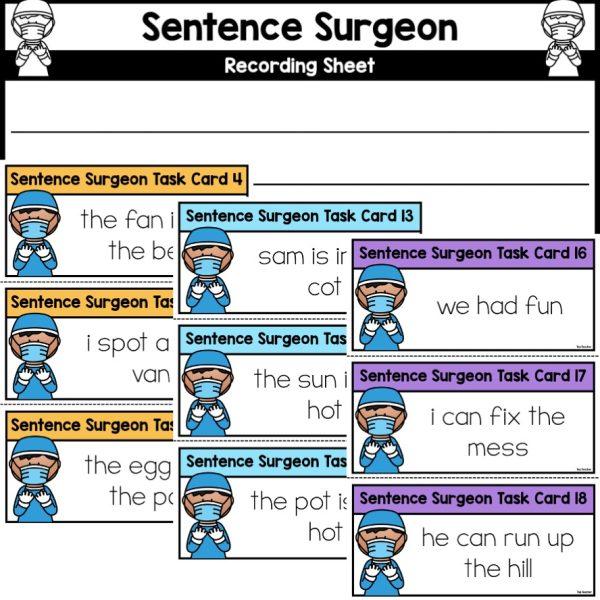Sentence Surgeon Task Cards: Punctuation Activity - Top Teacher