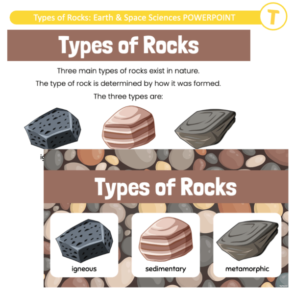 Types of Rocks: Earth & Space Sciences POWERPOINT - Top Teacher