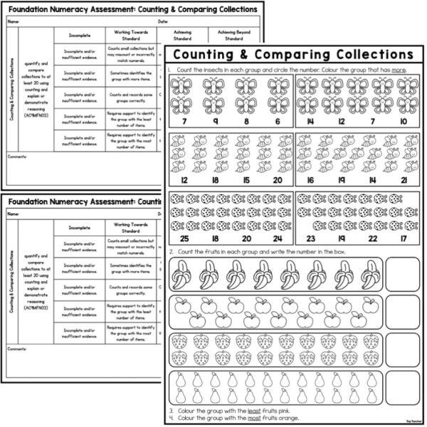 Counting & Comparing Collections Numeracy Assessment: Foundation - Top ...