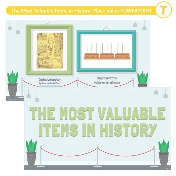The Most Valuable Items in History: Place Value Beyond 10 000 ...