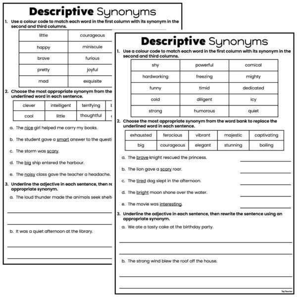 Synonyms & Antonyms - Top Teacher