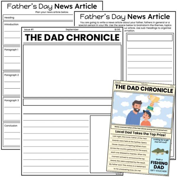 Father’s Day News Article Templates - Top Teacher