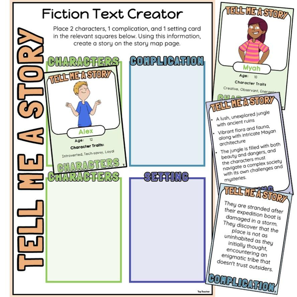 Tell Me a Story Fiction Text Creator - Top Teacher