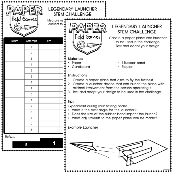 Legendary Launcher: Paper Plane STEM Activity - Top Teacher