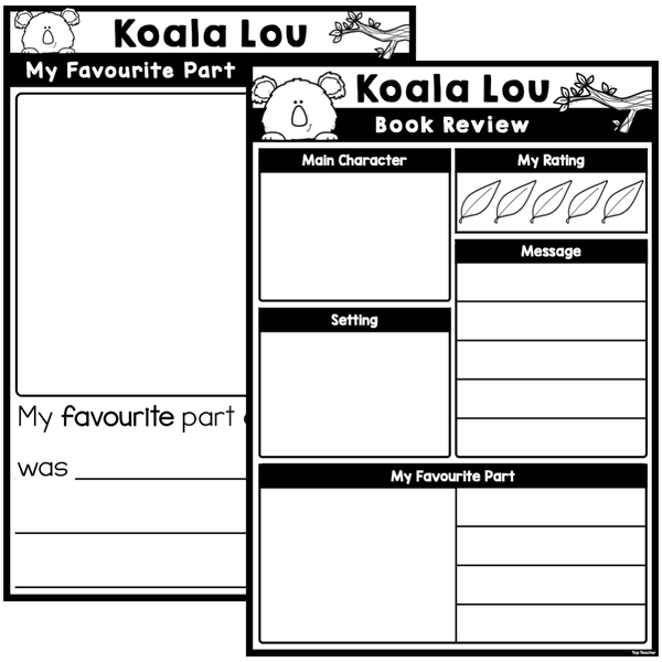 Koala Lou: Book Review Worksheets - Top Teacher