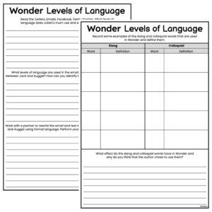 Wonder Novel Study PACKAGE - Top Teacher