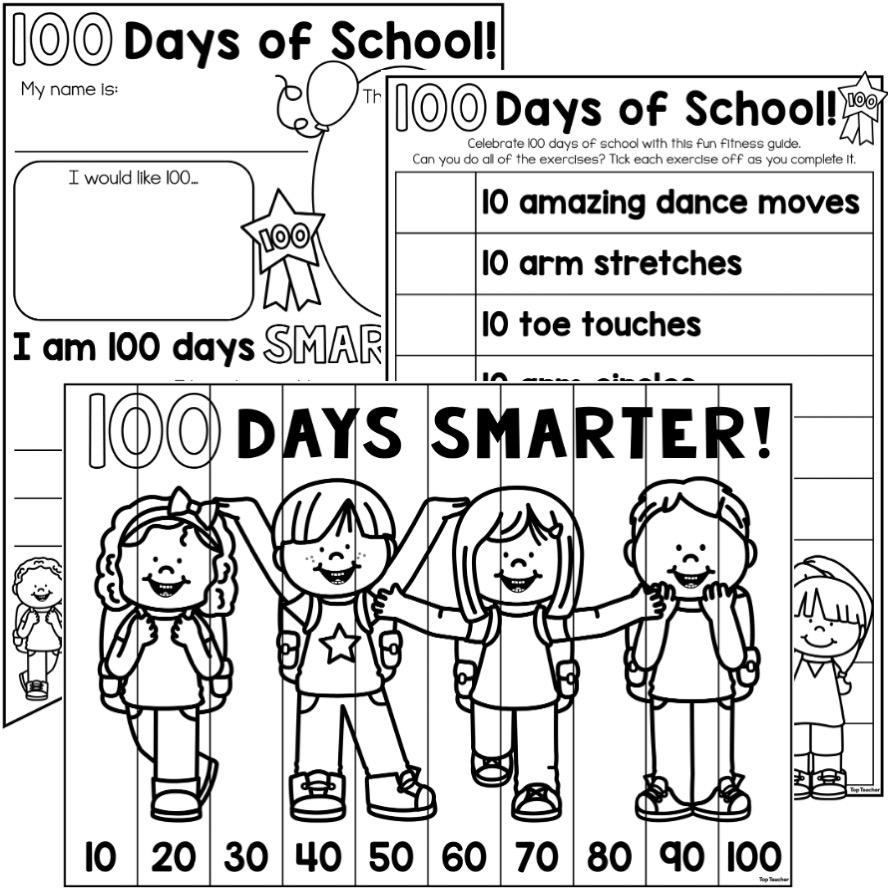 100 Days Worksheet