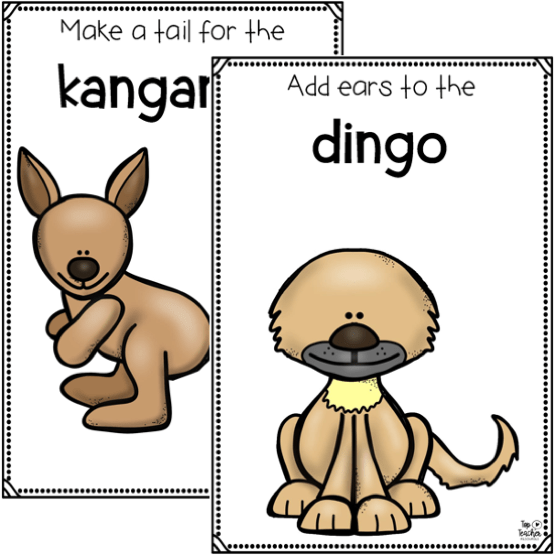 Australian Animals Play Dough Mats - Top Teacher