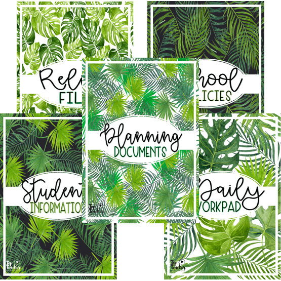 Teacher File Covers Tropical - Top Teacher