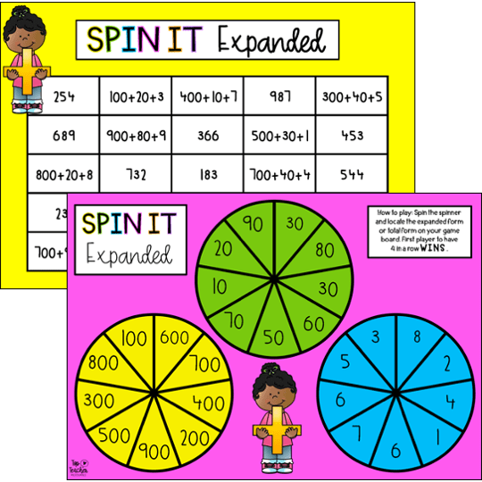Spin It! Expanded Form Game - Top Teacher