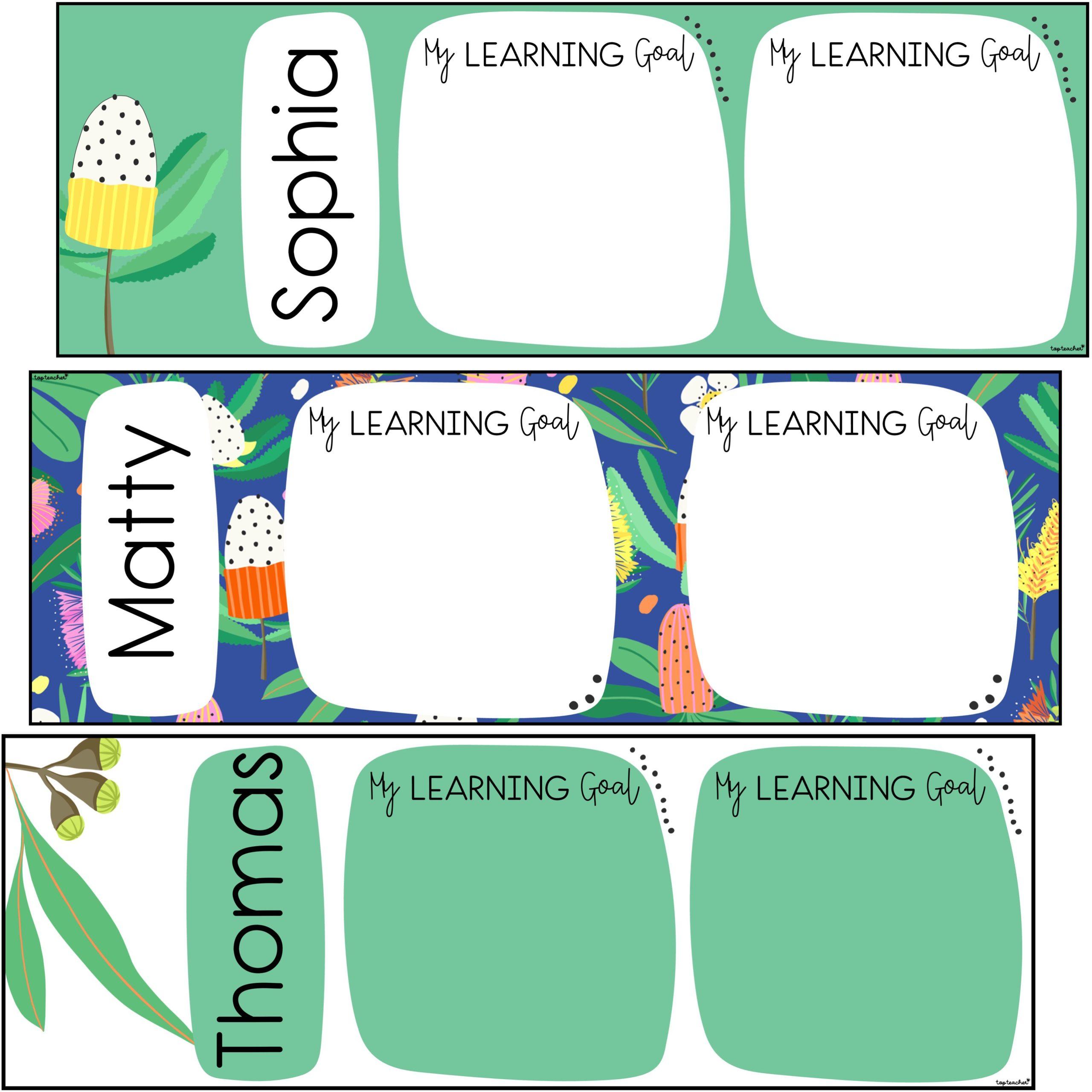 Learning Goal 2 Cards Let’s Bloom - Top Teacher