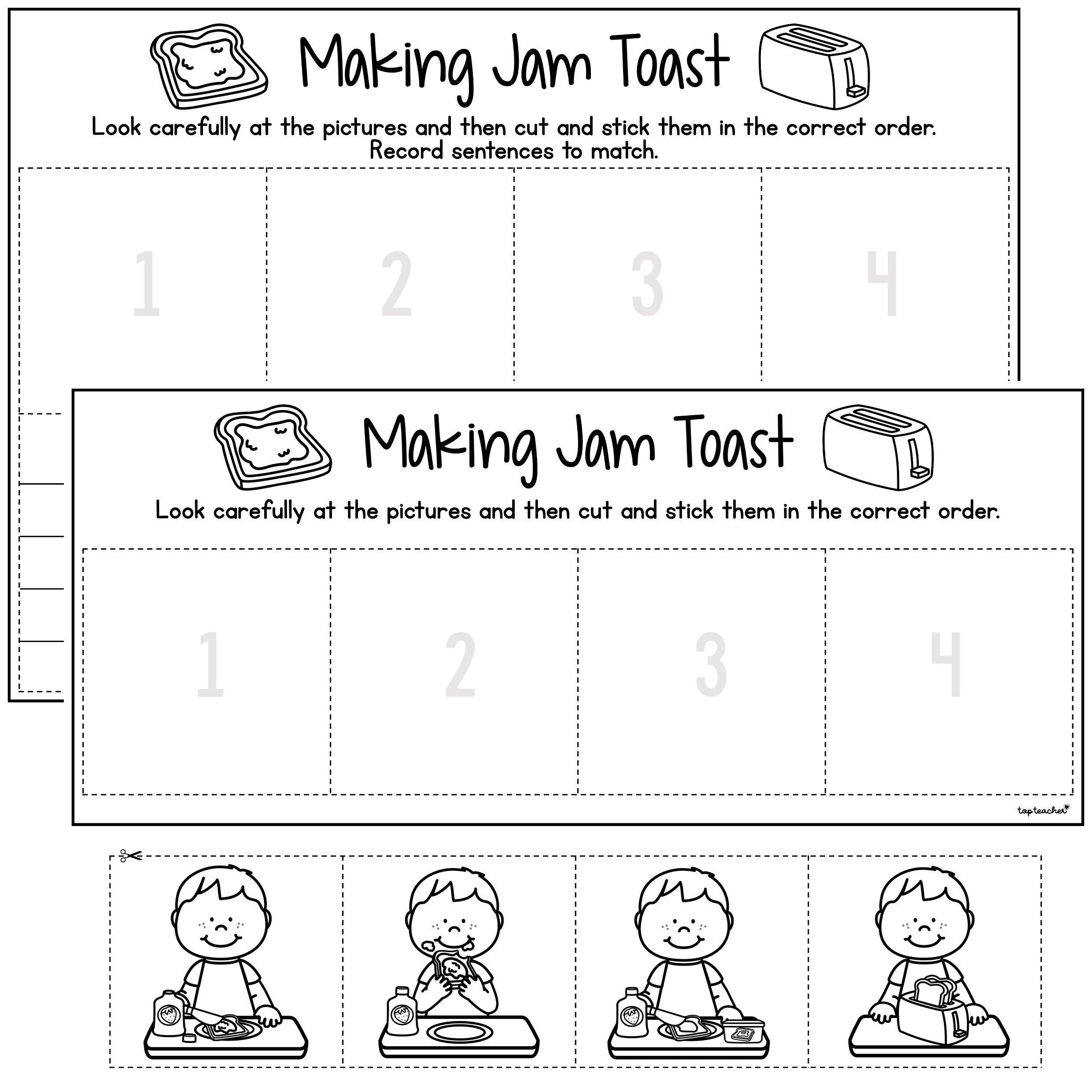 Making Toast Worksheet Worksheet Jam