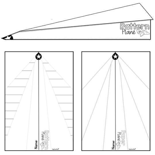 Paper Airplane Advanced Pattern Printable Patterns For Paper Airplanes