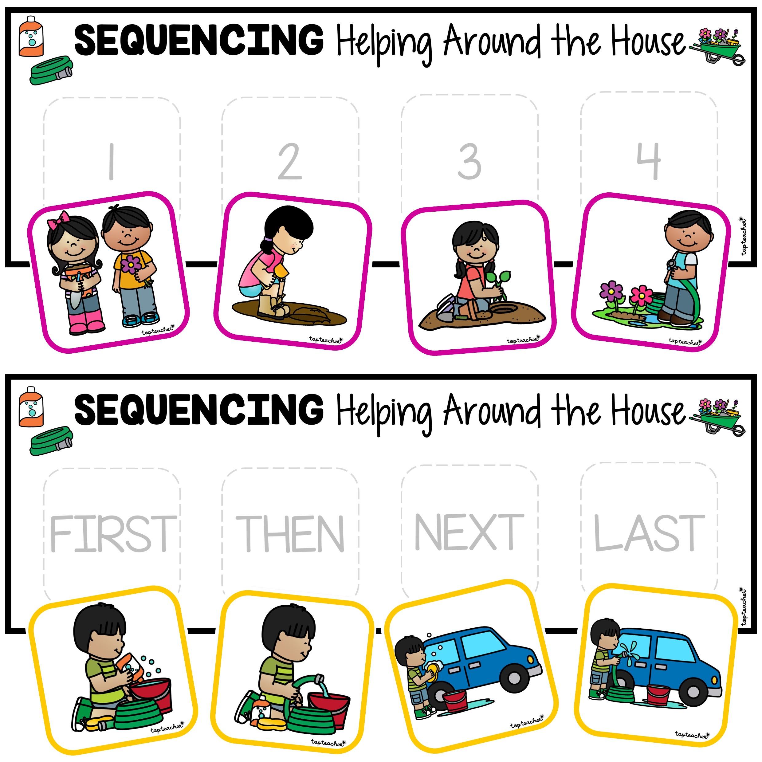 Sequencing Daily Routines Examples Daily Routine Sequencing Pictures Teacher Made