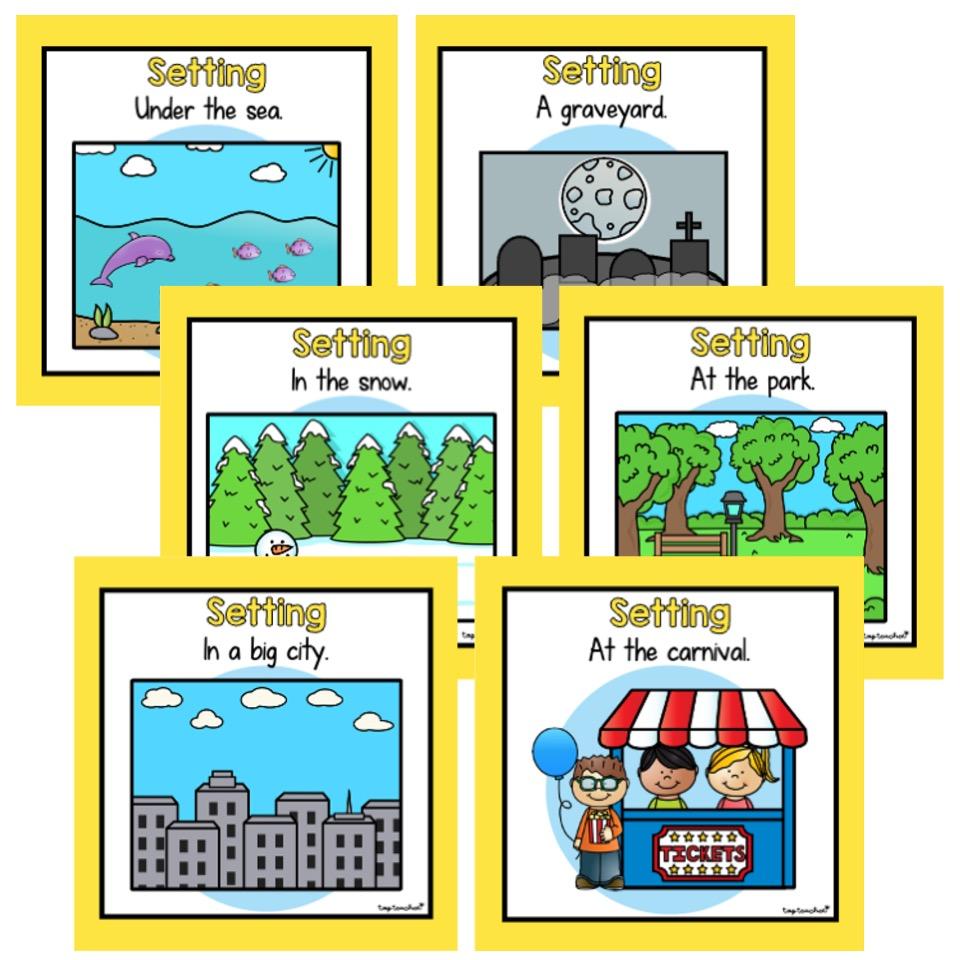 Story Telling Prompt Cards: Settings - Top Teacher