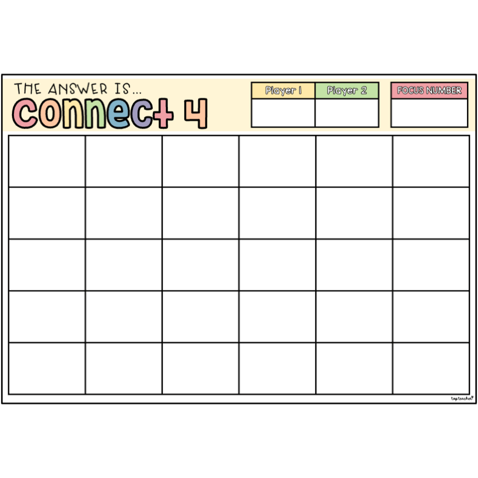Connect 4: Number & Place Value - Top Teacher