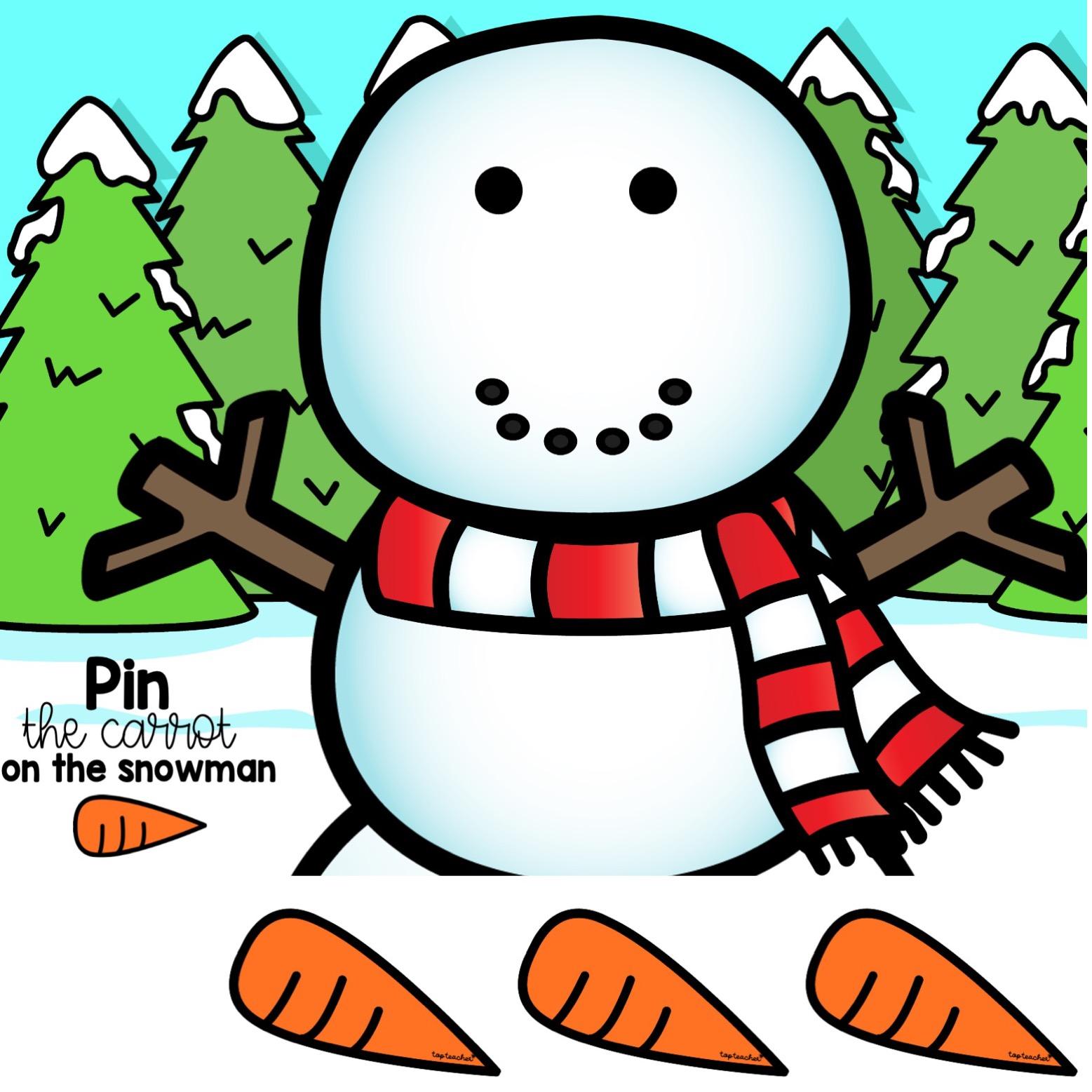 pin nose on snowman pin the carrot on the snowman - top teacher